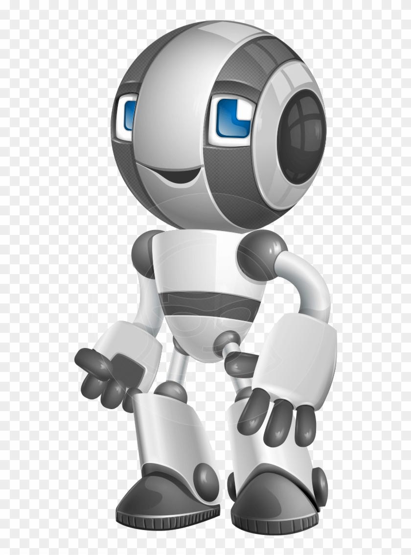 Housekeeping Robot Cartoon Vector Character Aka Glossy - Glossy Robot Clipart
