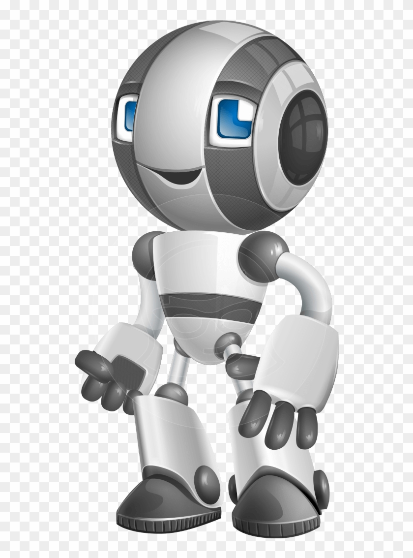 Housekeeping Robot Cartoon Vector Character Aka Glossy - Glossy Robot Clipart #5258867
