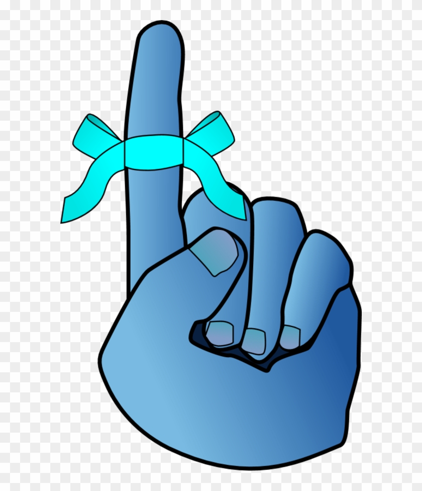 Finger Tied With A Bow Tie - String On Finger Clipart - Png Download #5259737