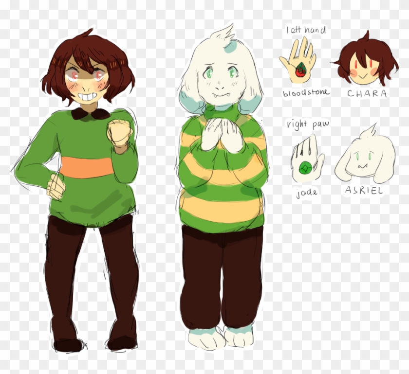 My Headcanons For Chara Asriel As Gems Also I Feel - Transparent Asriel Chara Clipart #5261979
