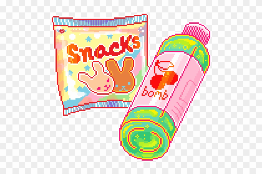 #pixels #cute #kawaii #bunny #tumblr #food #snacks - Kawaii Food Pixel Png Clipart #5262846