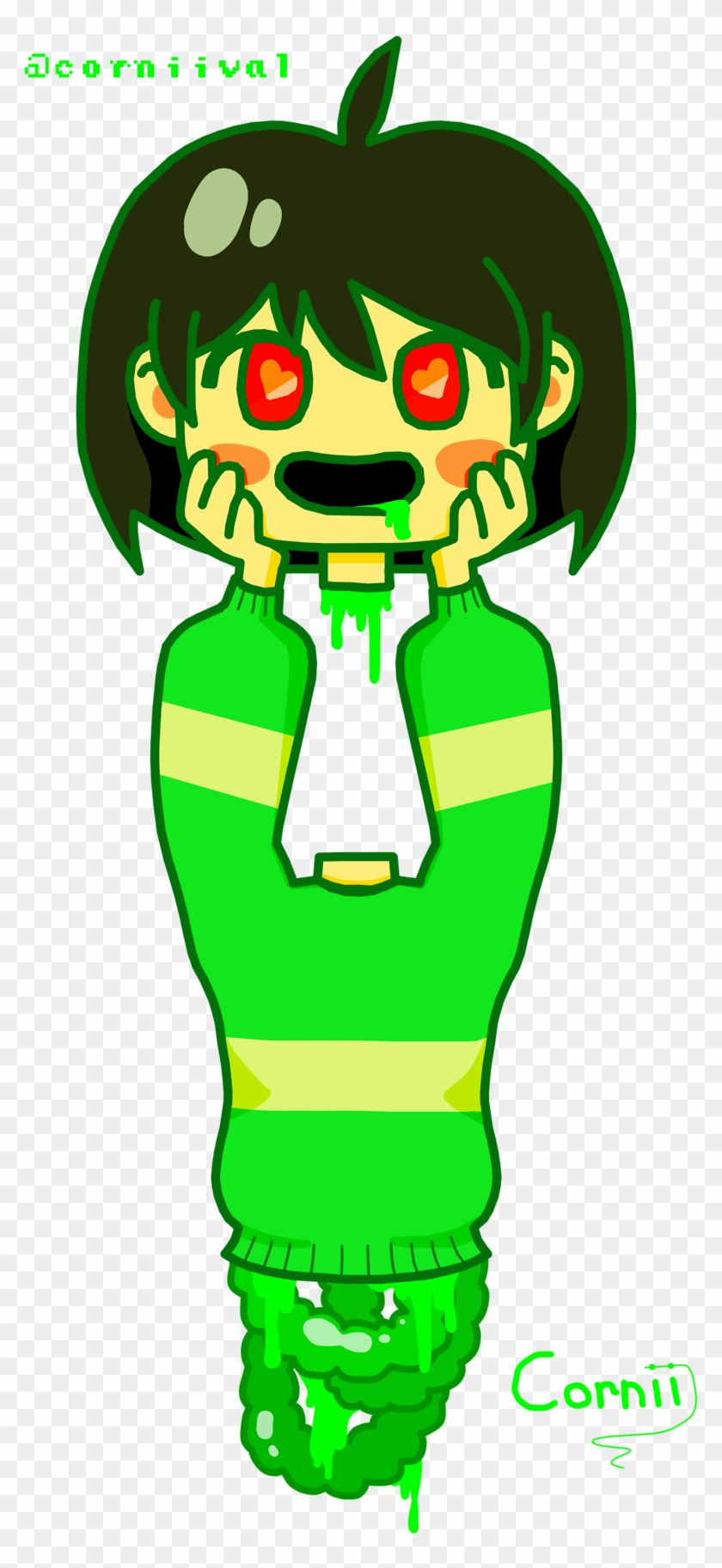 Still On My Undertale Binge, So Have A Candy Guro Chara - Cartoon Clipart #5262896