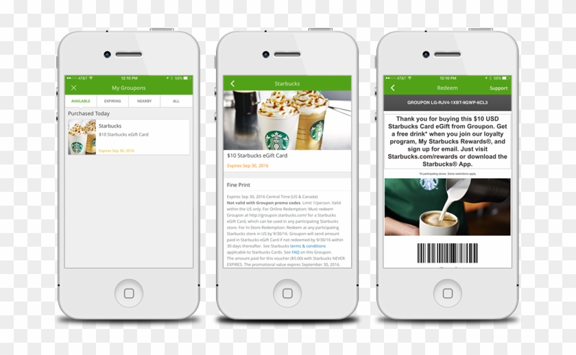 Starbucks Groupon - Starbucks Mobile Coupon Clipart #5263330