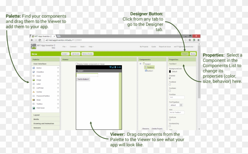 App Inventor Designer - User Interface App Inventor Clipart #5263591