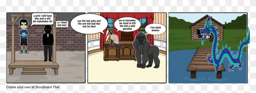 Harambe And Cat For Presedent - Cartoon Clipart #5263628