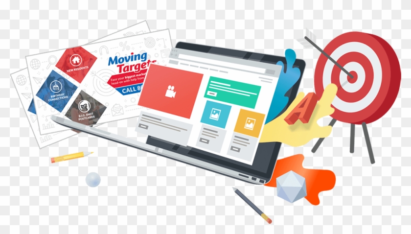 High Roi Print And Digital Marketing - Moving Targets Clipart #5265445