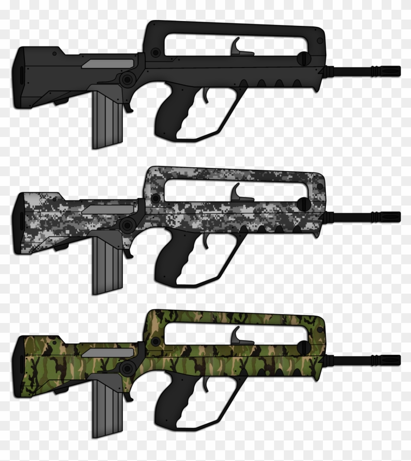 Famas Assault Rifle - Rifle Famas Clipart