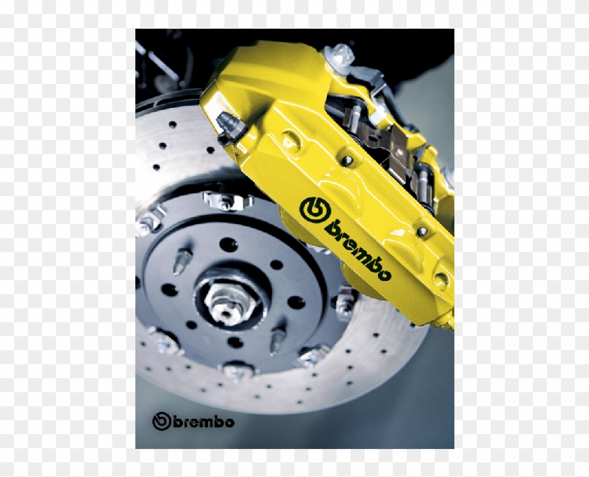 Download Abarth 500 Brembo Conversion Kit Yellow Calipers Mega Clipart