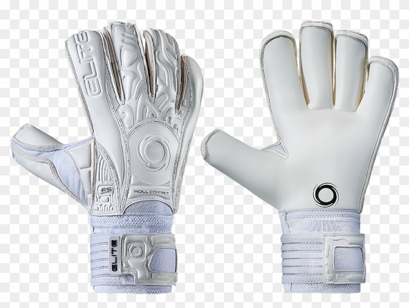 Elite Sport Solo Soccer Goalie Glove With Finger Protection - White Elite Goalkeeper Gloves Clipart #5266907