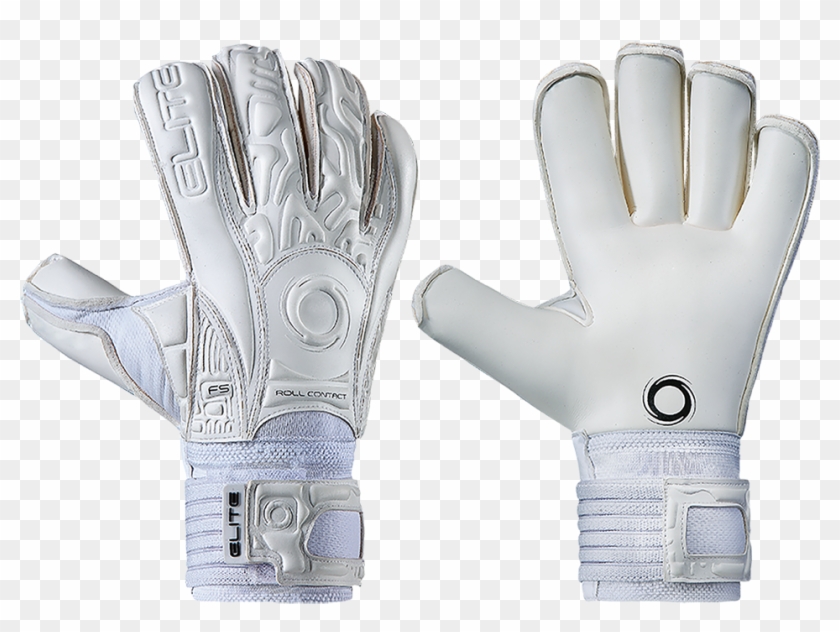 Elite Sport Solo Soccer Goalie Glove With Finger Protection White