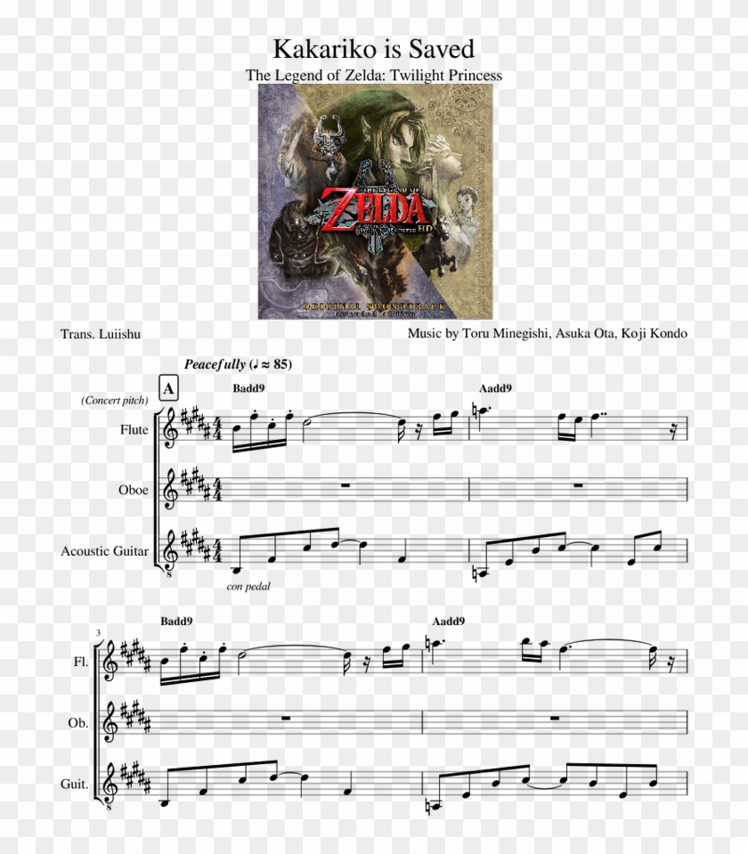 Kakariko Is Saved - Sheet Music Clipart #5267264