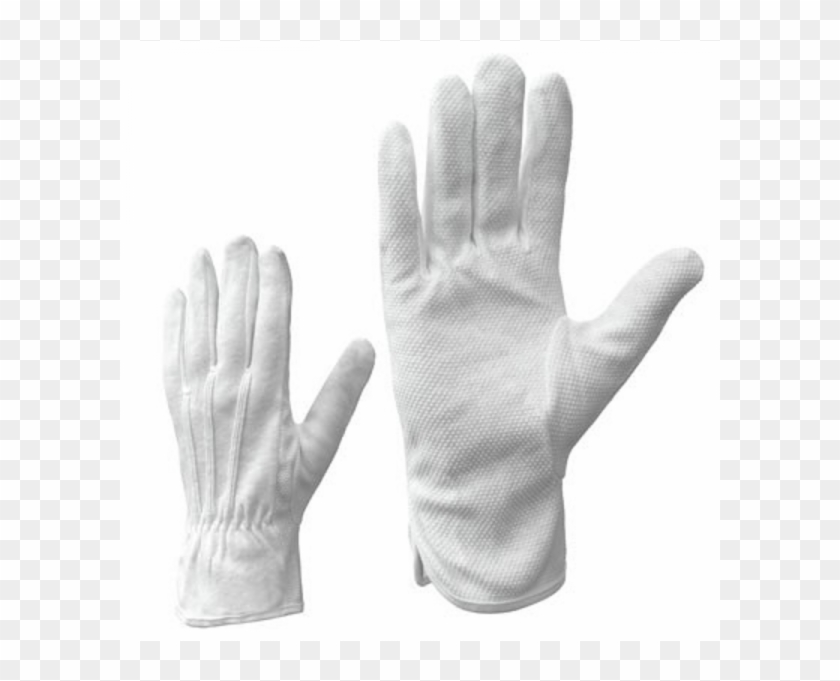 Mclean Cotton Gloves With Pvc Mini Dotted Palm, White - Glove Clipart #5267760
