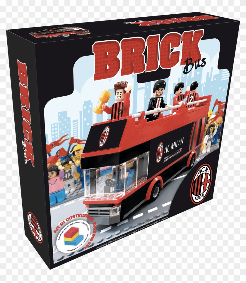 Brick Bus Ac Milan - Bus Costruzione Milan Giochi Preziosi Milan Clipart #5267915