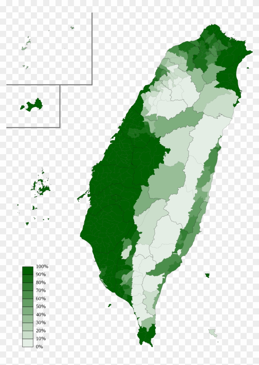 Taiwanese Hokkien Wikipedia - Taiwan Languages Map Clipart #5269084