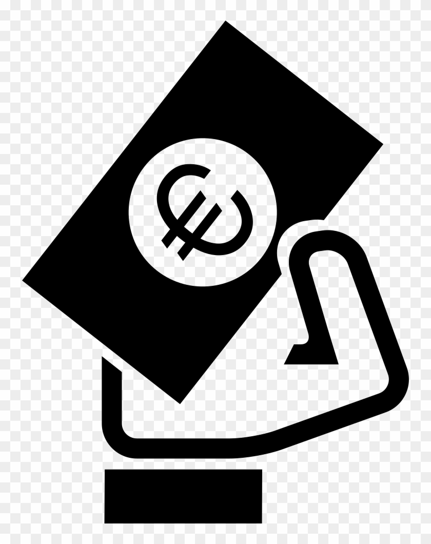 Hand Holding Euro Paper Bill Comments - Icono Factura Euro Clipart #5269114