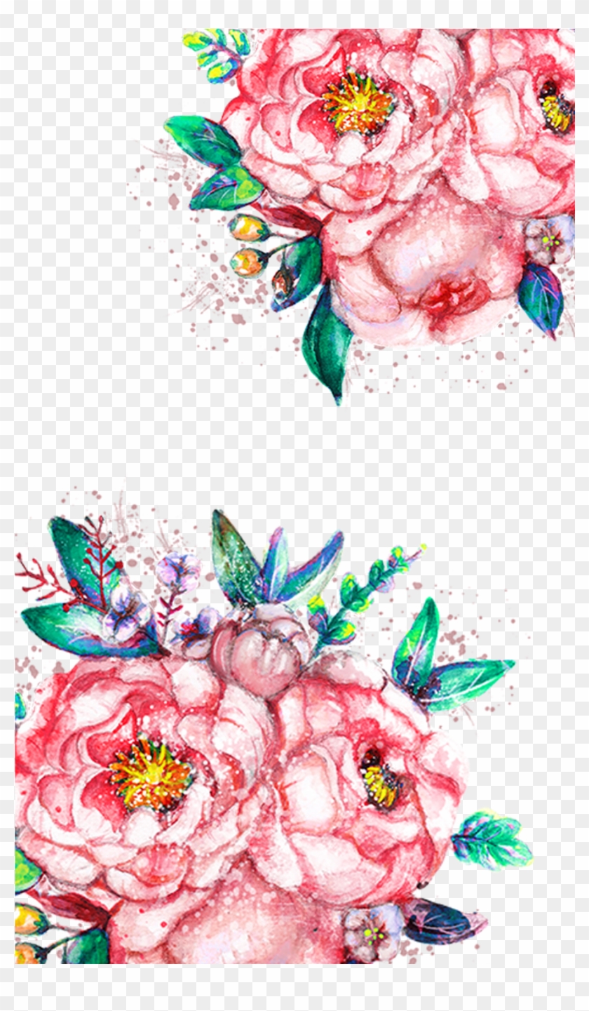 Red Watercolor Flower - Red Watercolor Flower Transparent Clipart