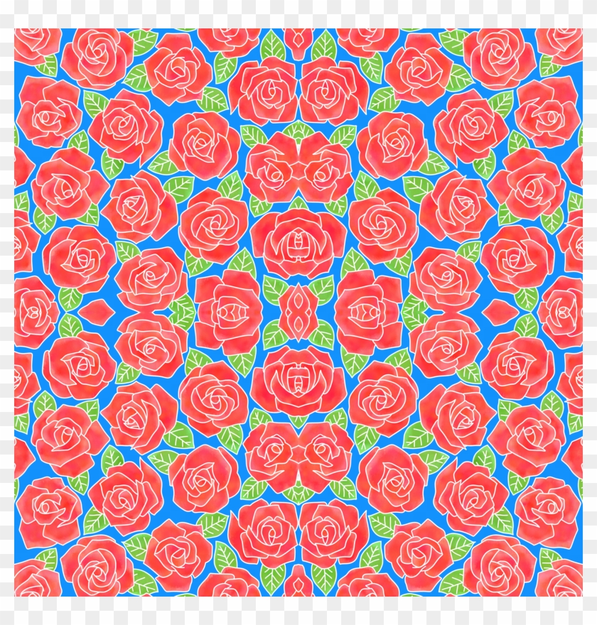 Dense Rose Watercolor Red - Circle Clipart