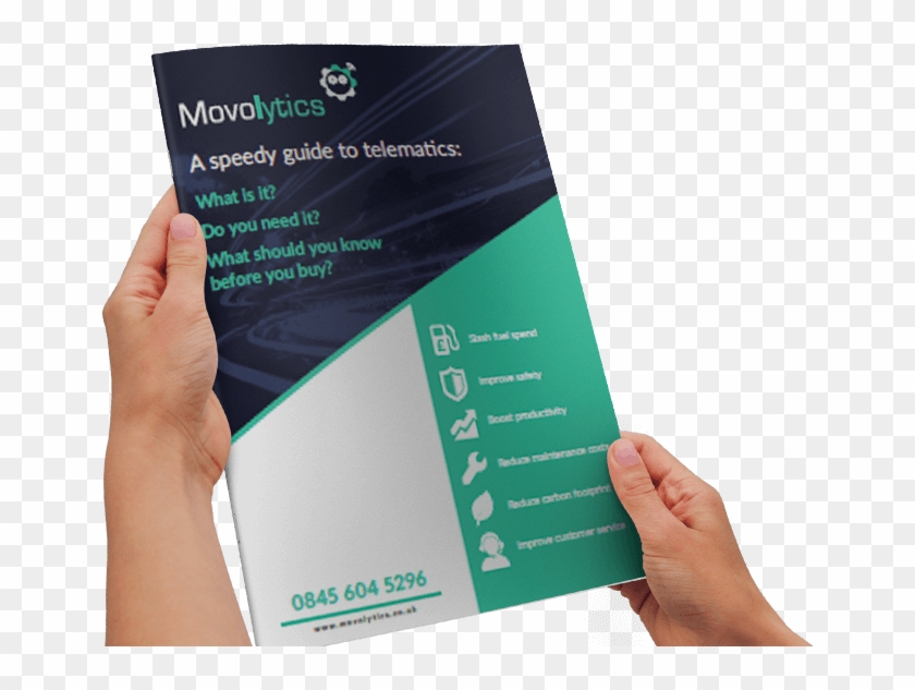 Image Of Hands Holding Our Buyers Guide - Flyer Clipart