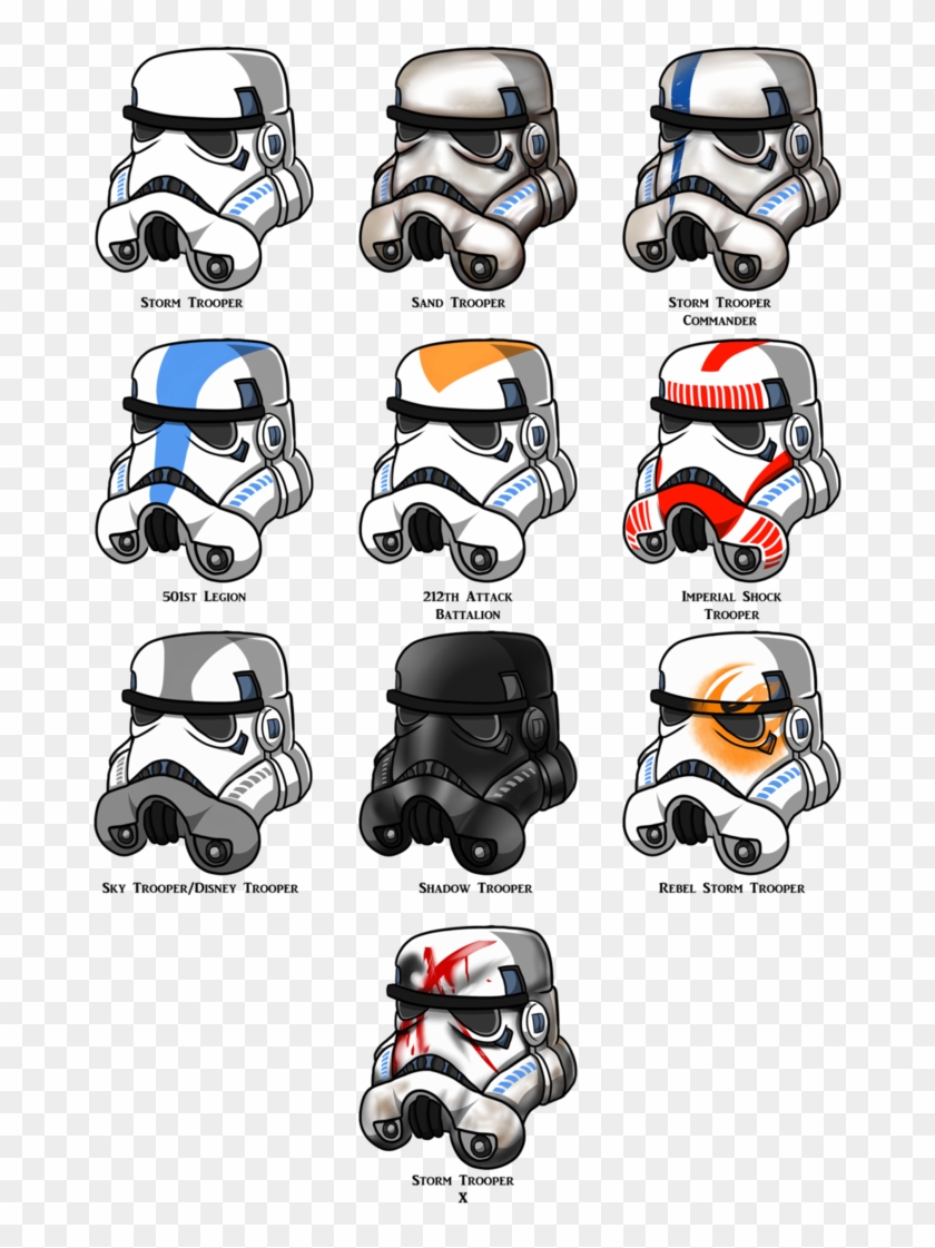 Stormtrooper Helmet Clipart - Clone Trooper Rank Colors - Png Download