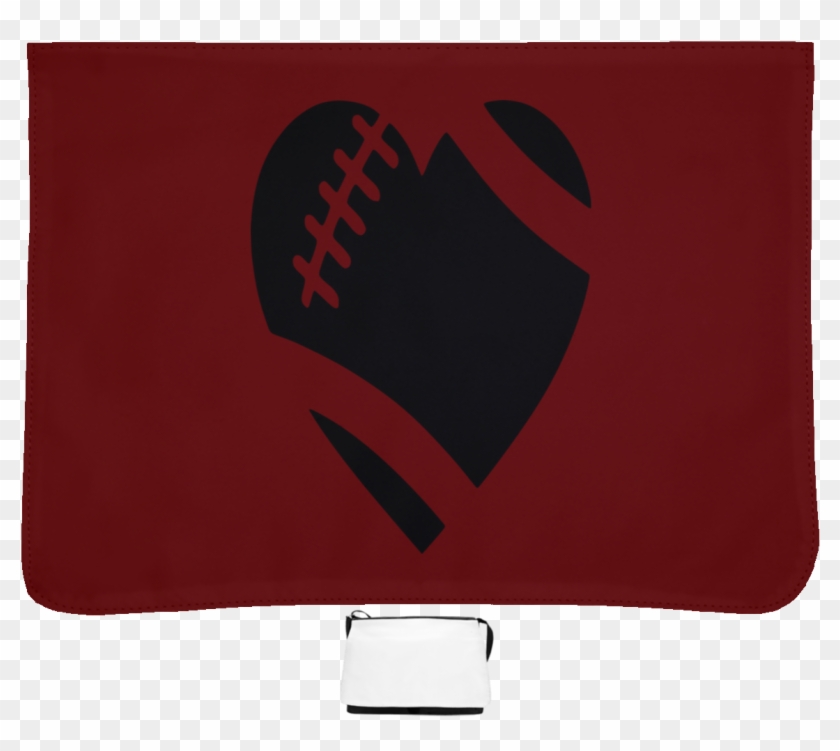 Football Heart Large Shoulder Bag - Heart Clipart