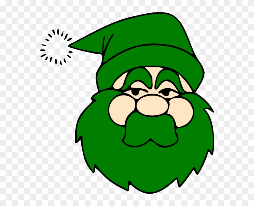 Green Santa Clip Art - Santa Face Transparent Background - Png Download