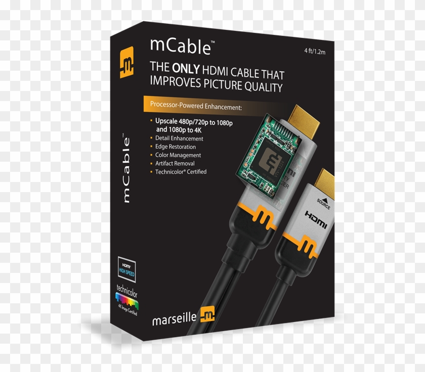 An Hdmi Cable That Enhances The Picture - Mcable Hdmi Clipart #5271305