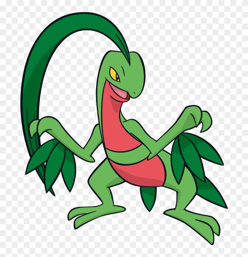 Grovyle Global Link Artwork - Pokemon Shiny Grovyle Plush Clipart