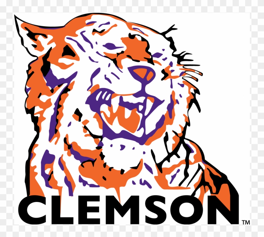 Clemson Tigers Iron On Stickers And Peel-off Decals - Old Clemson Tiger Logo Clipart #5271803