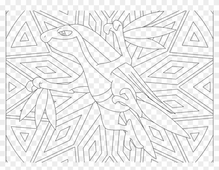 Adult Pokemon Coloring Page Grovyle - Coloring Book Clipart #5272348