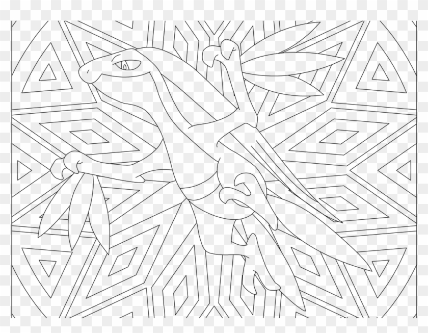 Adult Pokemon Coloring Page Grovyle - Coloring Book Clipart
