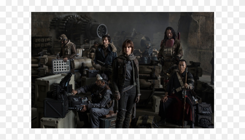 Jyn Erso, Cassian Andor, Bodhi Rook, Chirrut Imwe And - Star Wars Movie Rebels Clipart