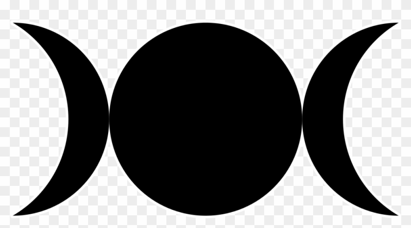Triple Goddess Symbol Filled - Triple Moon Clipart #5273870