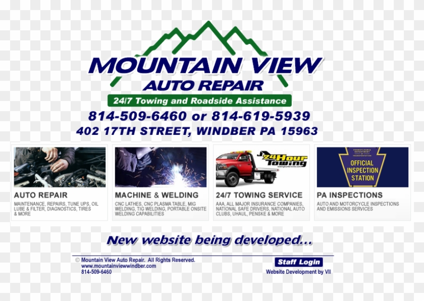 Mountain View Auto Repair, Welding And Towing Windber - Towing Clipart #5274127