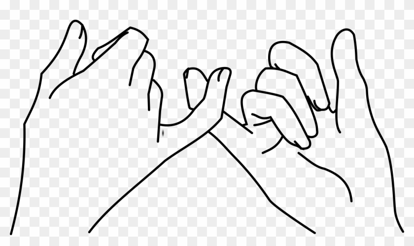 Frienship, Pinky Promise, Love, Life, Illustration, - Sketch Of Pinky Promise Clipart #5274346