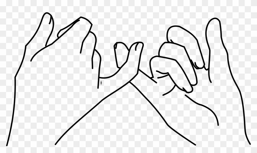 Frienship, Pinky Promise, Love, Life, Illustration, - Sketch Of Pinky Promise Clipart