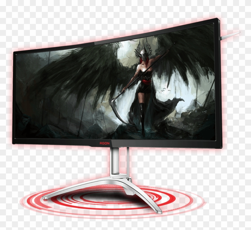 The Aoc Ag352ucg Gaming Monitor Features A 35" Screen, - Aoc Agon Ag352ucg6 Black Edition Clipart