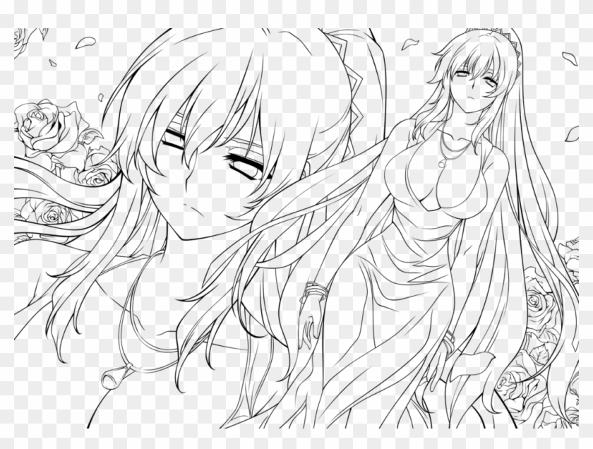 Manga Style Lineart Cassandra Freezing Clipart Pikpng