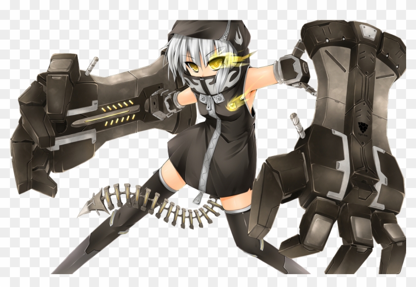 Or Like This From Black Rock Shooter - Black Rock Shooter Strength Anime Clipart