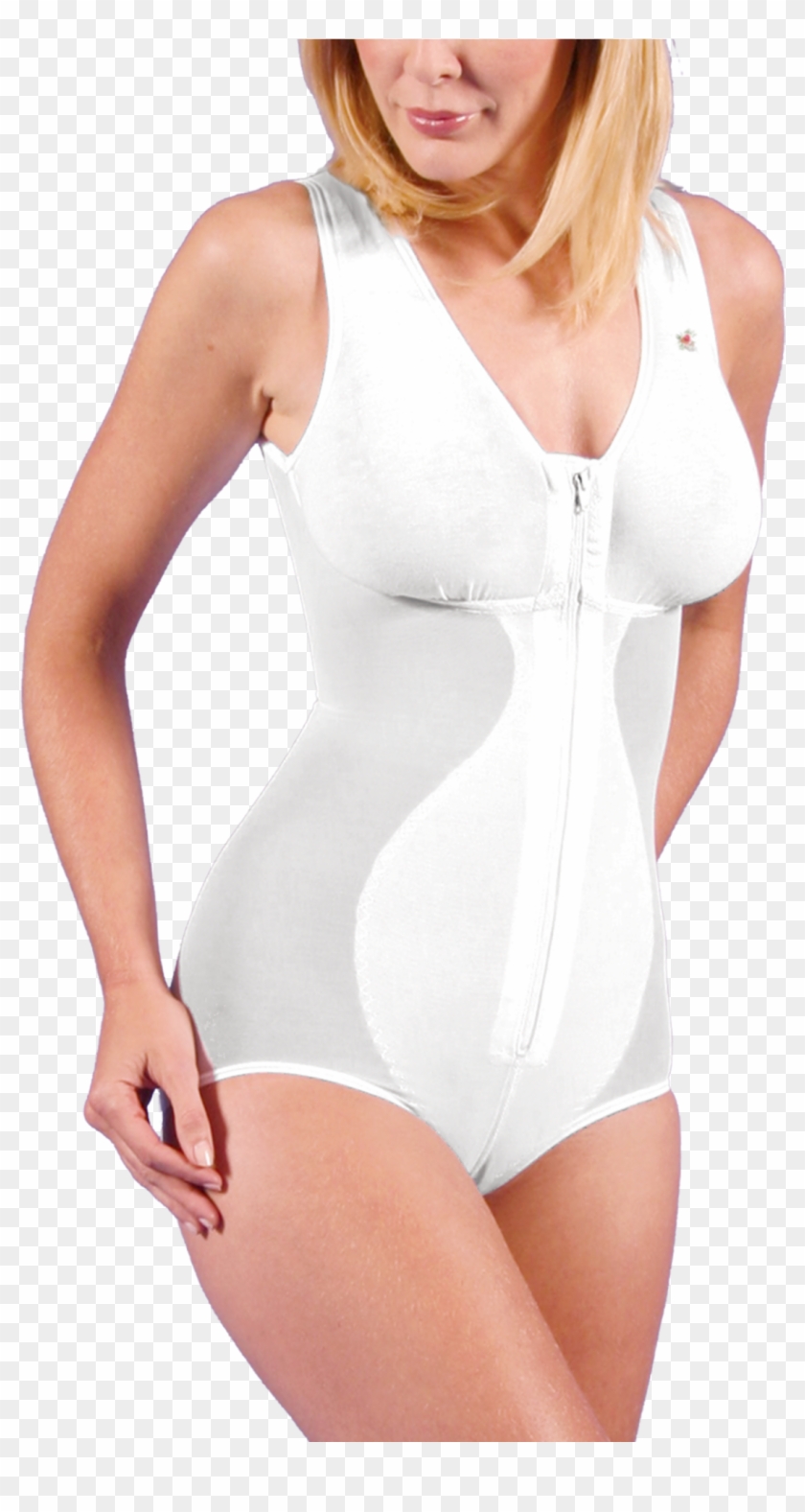 Zippered High-back Torso Brief With Bra - Long Torso Brief Bras Clipart