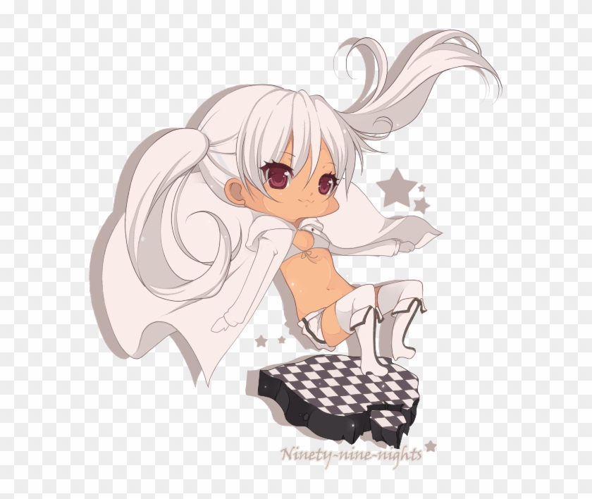 White Rock Shooter By - Dark Skin White Haired Anime Girl Clipart #5276570