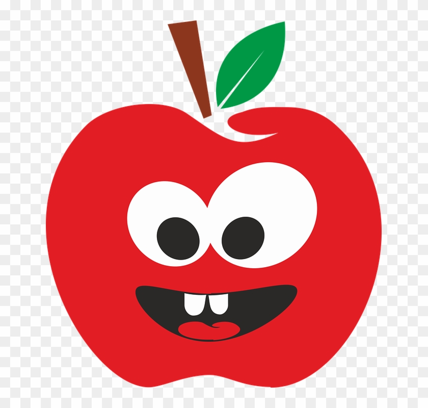 Apple Smile Children's Smiling Harvest Autumn Red - Gambar Kartun 5 Buah Apel Clipart #5276727