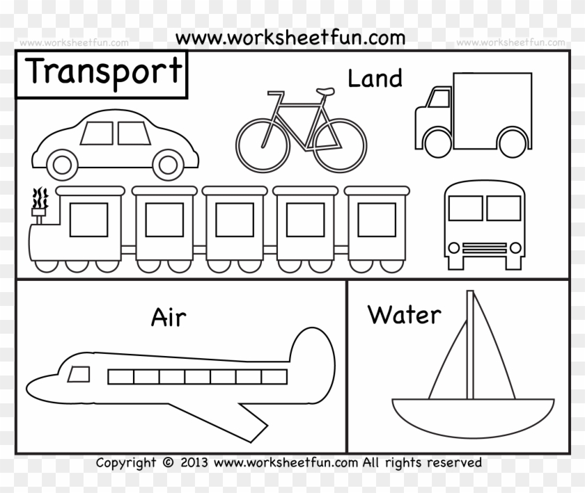 Transportation Coloring Pages 4 Vehicle Printable Cars - Types Of Transportation Coloring Pages Clipart