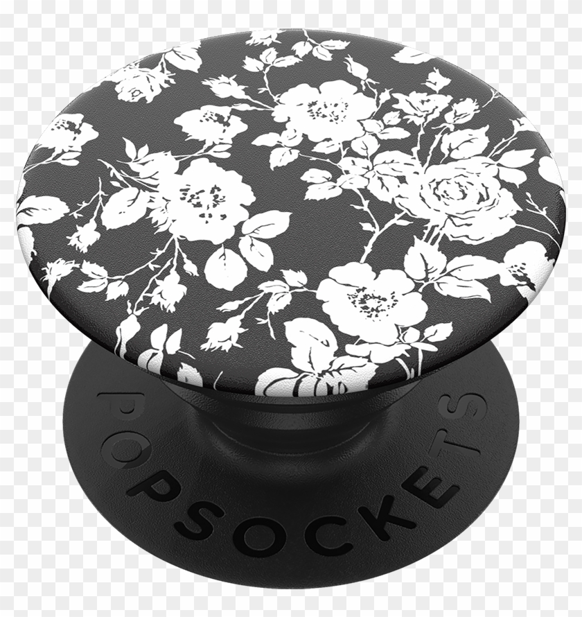 Monochrome Rose, Popsockets - Popsockets Flower Black And White Clipart