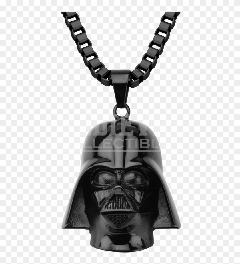 Darth Vader Black Mask Pendant With Chain - Necklace Clipart