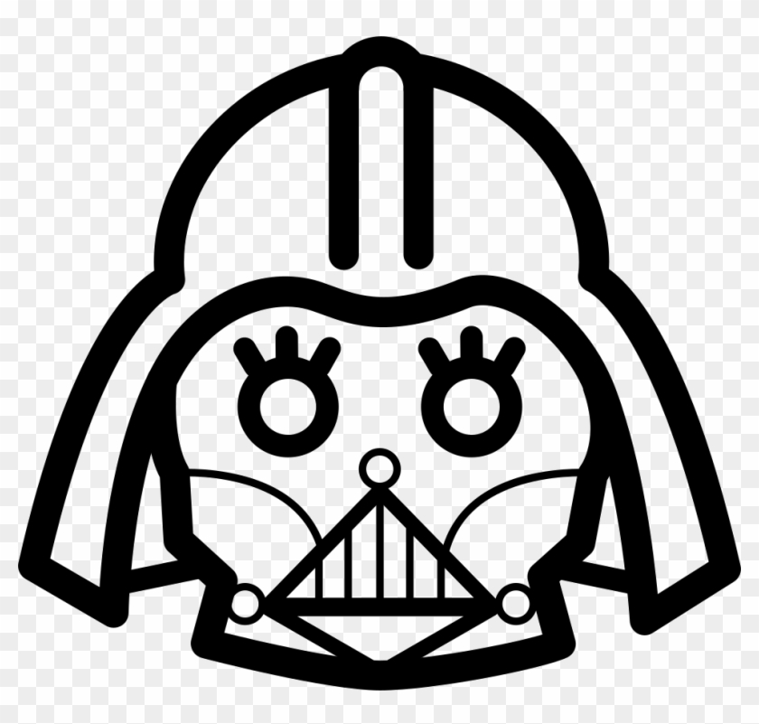 Darth Vader Frontal Head Outline Svg Png Icon Free - Darth Vader Vector Clipart