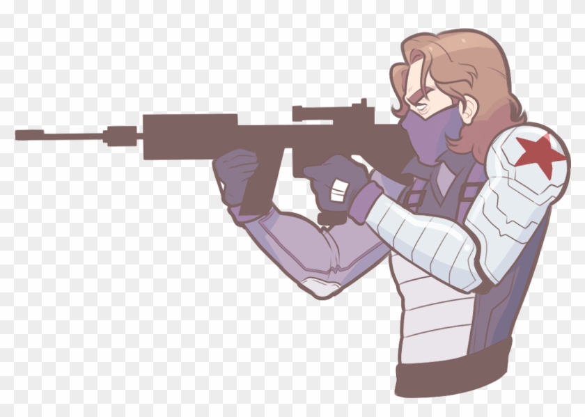 My Art Captain America Marvel Bucky Barnes Winter Soldier - Assault Rifle Clipart #5278119
