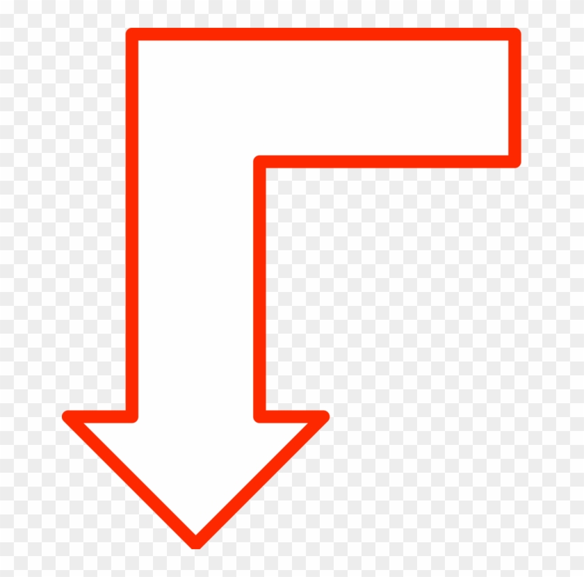 Arrow Flowchart Computer Icons Shape Diagram - L Shape Arrow Png Clipart #5278894