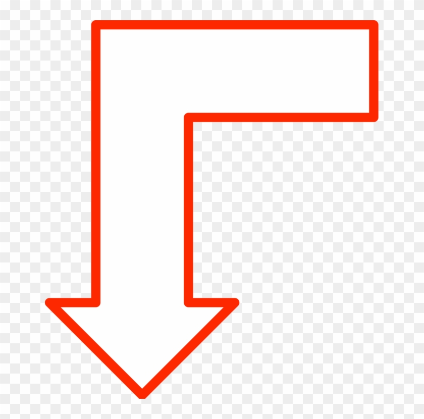 Arrow Flowchart Computer Icons Shape Diagram - L Shape Arrow Png Clipart #5278894