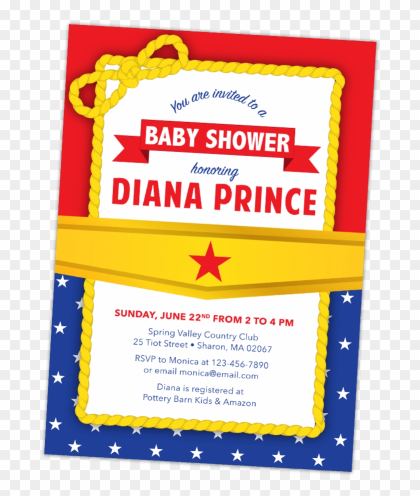 Wonder Woman Baby Shower Invitation - Clipart Baby Wonder Woman - Png Download #5278965