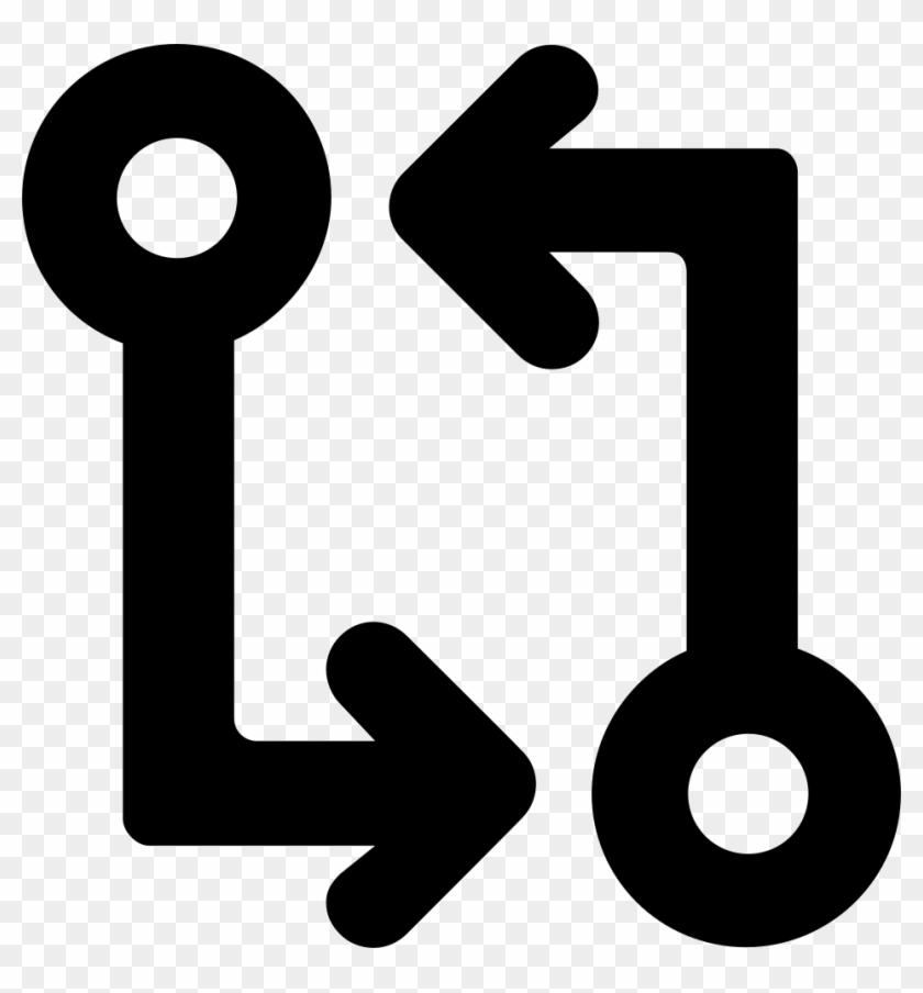 Two Straight Arrows Square Shape Of Exchange Comments - Intercambio Icono Clipart #5279004